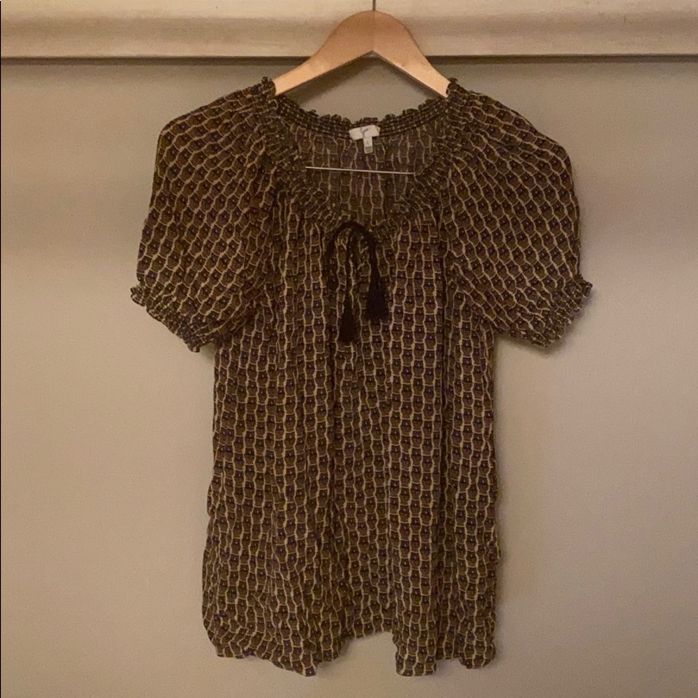 Joie Silk Owl-Print Masha Blouse
